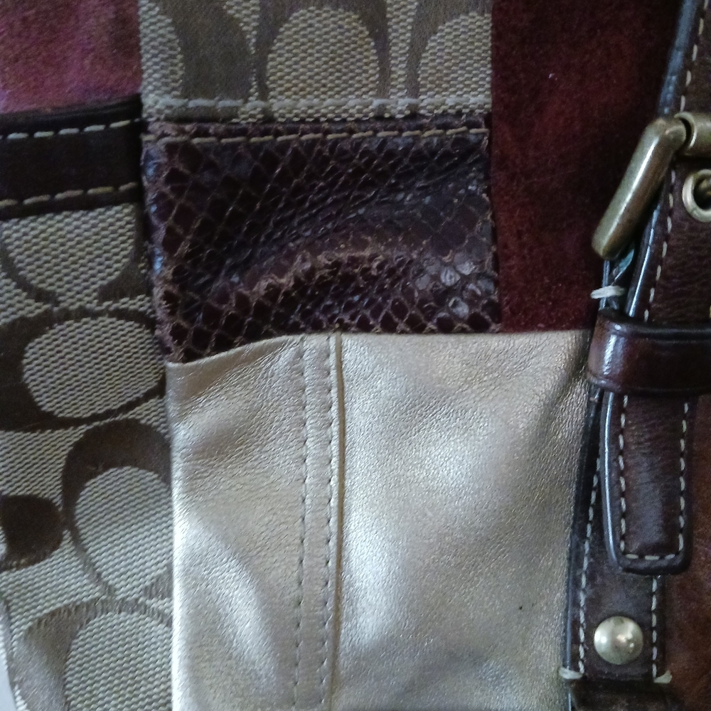 Authentic Coach Patchwork Handbag - Picture 3 of 9